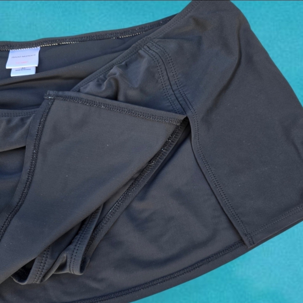 ISSAC MIZRAHI‎ Black Swim Skirted Bottom Women's Size XL